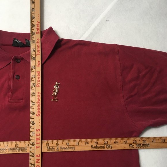 Vintage Looney Tunes Shirt Warners Bros Polo Bugs Bunny Golf Shirt Size XL - Picture 5 of 10